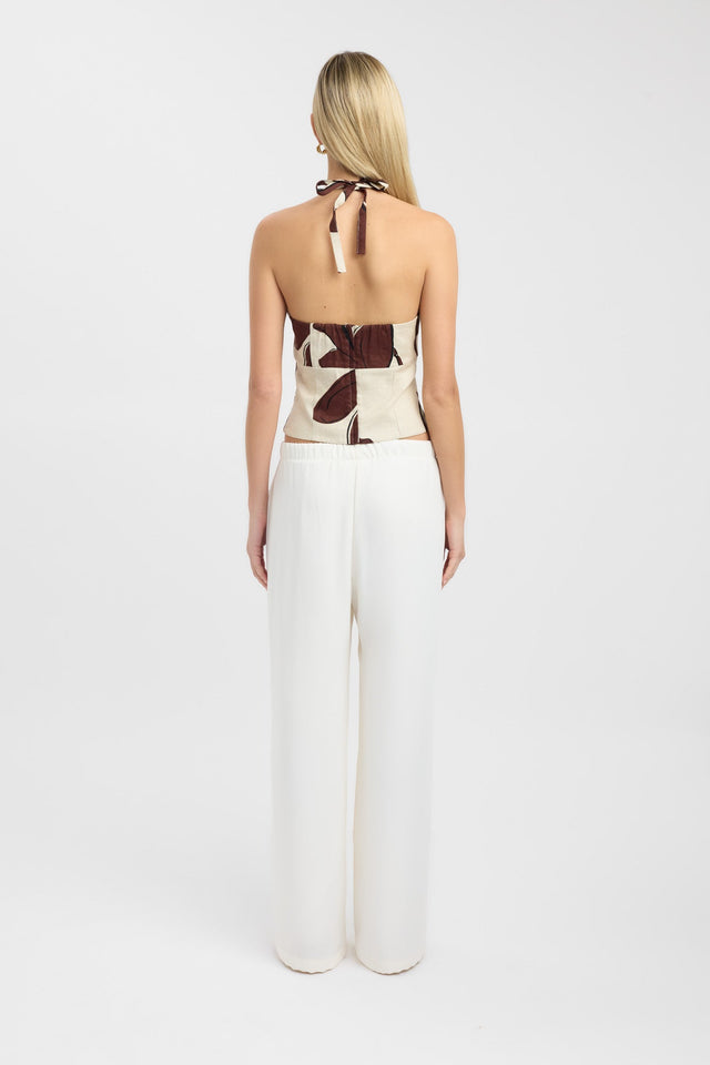 Autumn Bead Halter Top