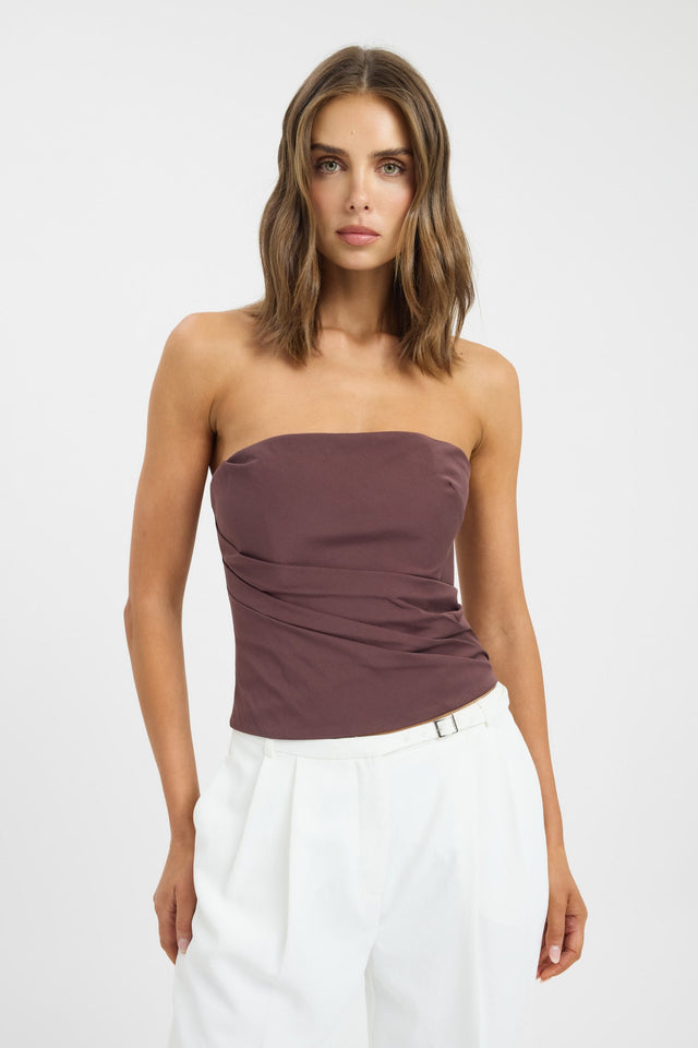 Solana Gathered Bustier Top