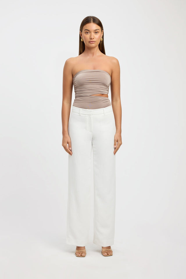 side Cece Strapless Top Kookai Fitted Straight Sleeveless Womens-Blouse 