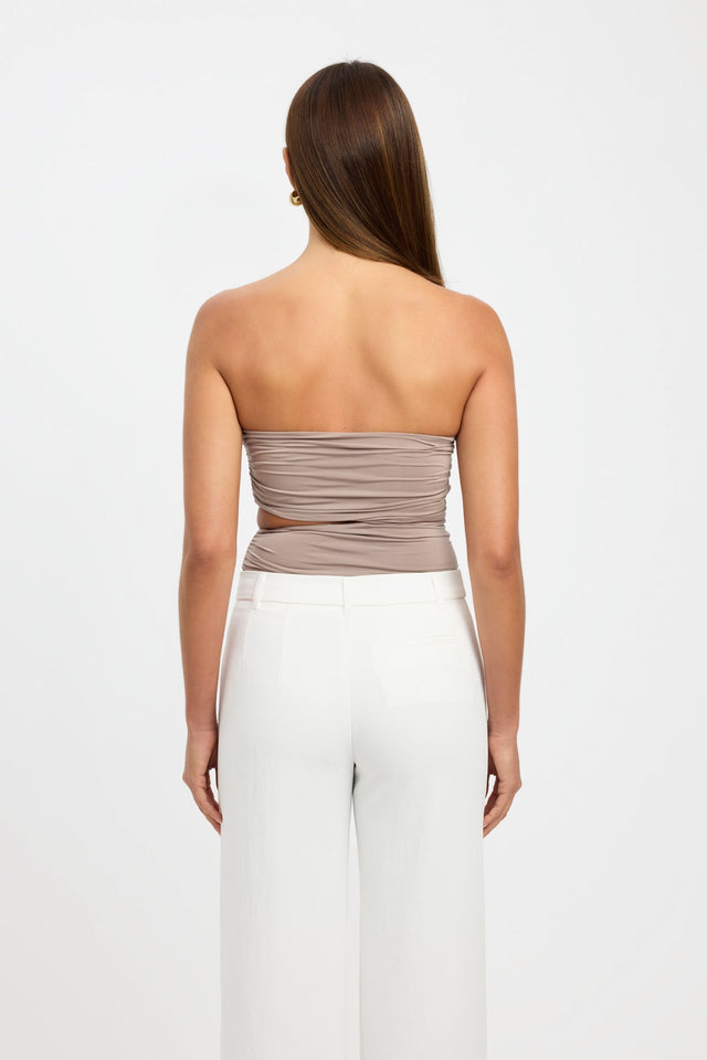 back Cece Strapless Top Kookai Fitted Straight Sleeveless Womens-Blouse 