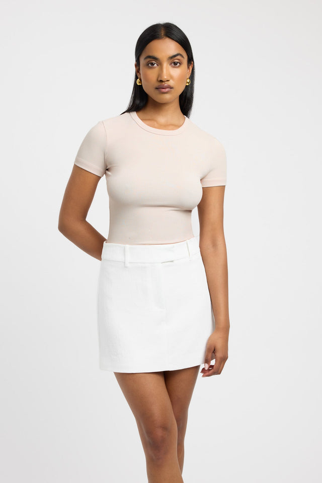 product Kendall Tee Kookai Fitted Highneck Short sleeves Womens-Blouse 