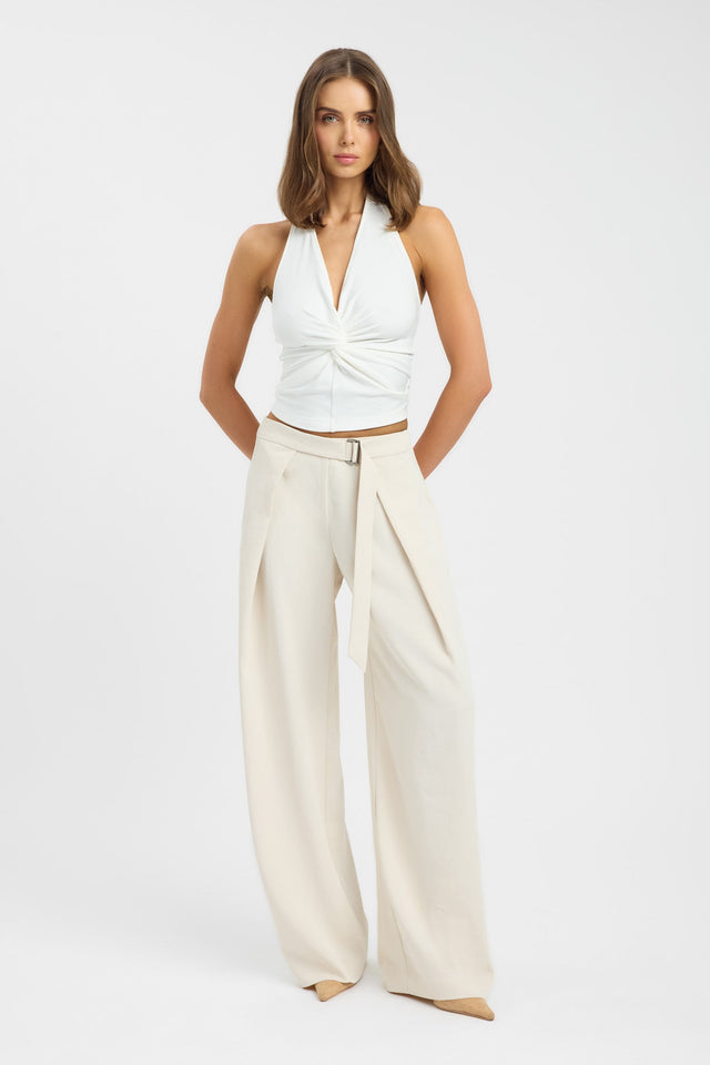 side Gia Top Kookai Fitted V-neck Sleeveless Womens-Blouse 