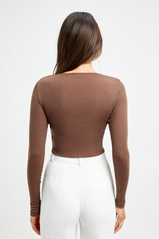 Jacqui Long Sleeve Scoop Crop