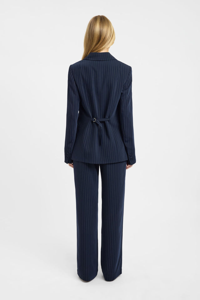 Featuring the Oslo Cinched Blazer in women's coats and jackets with full sleeves and regular length in navy and white back