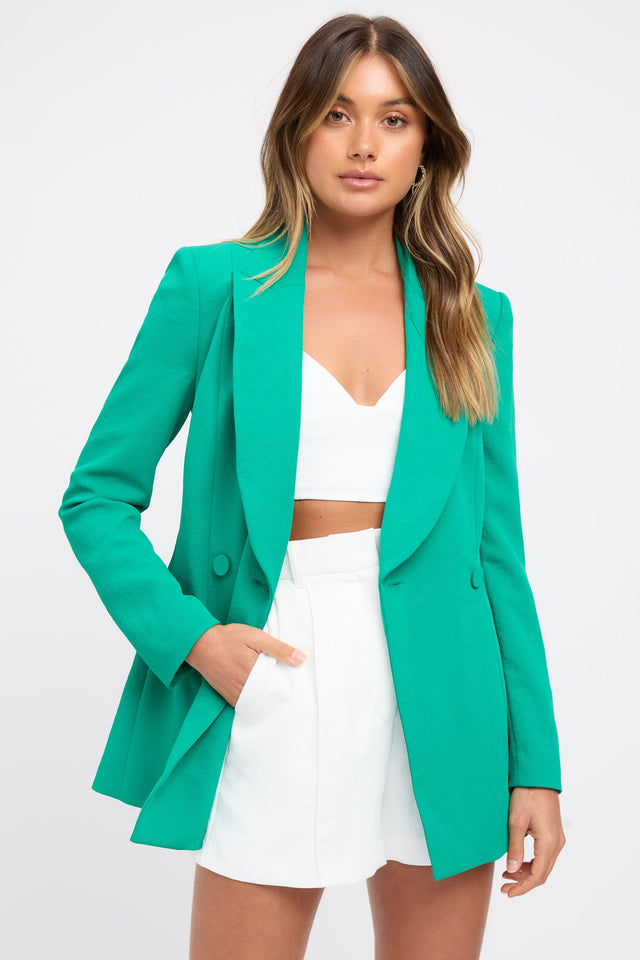 product Oyster Slim Blazer Kookai Long sleeve Full length white womens-coats-and-jackets 