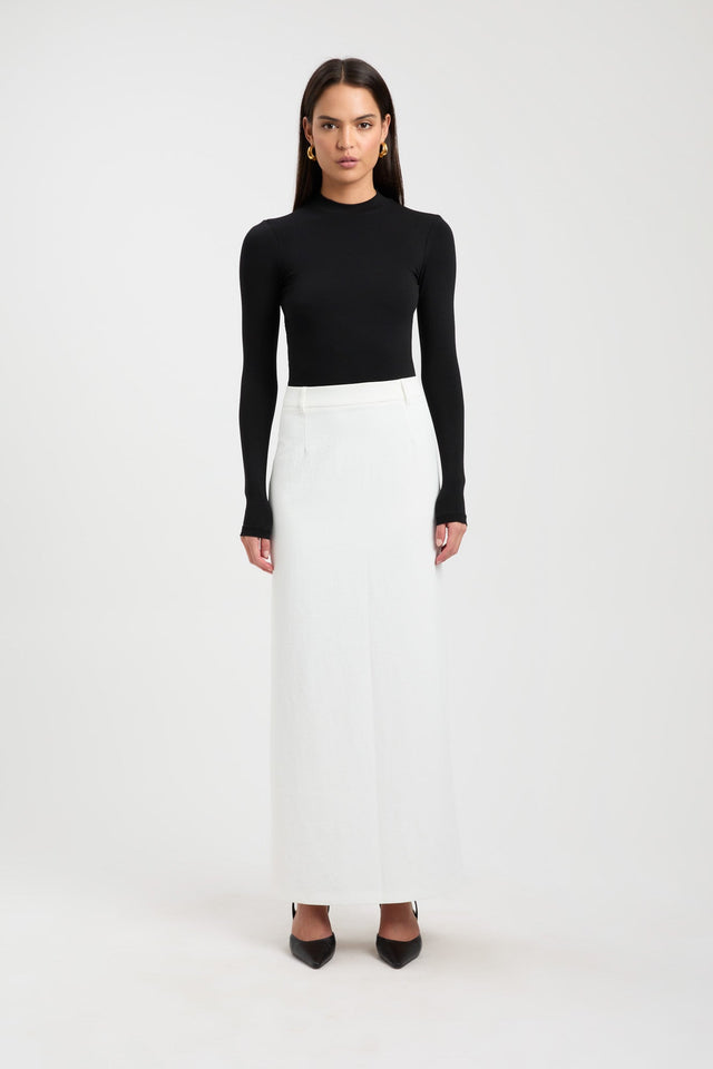 Zara Bodysuit Kookai Fitted Highneck Long sleeve Womens-Blouse 