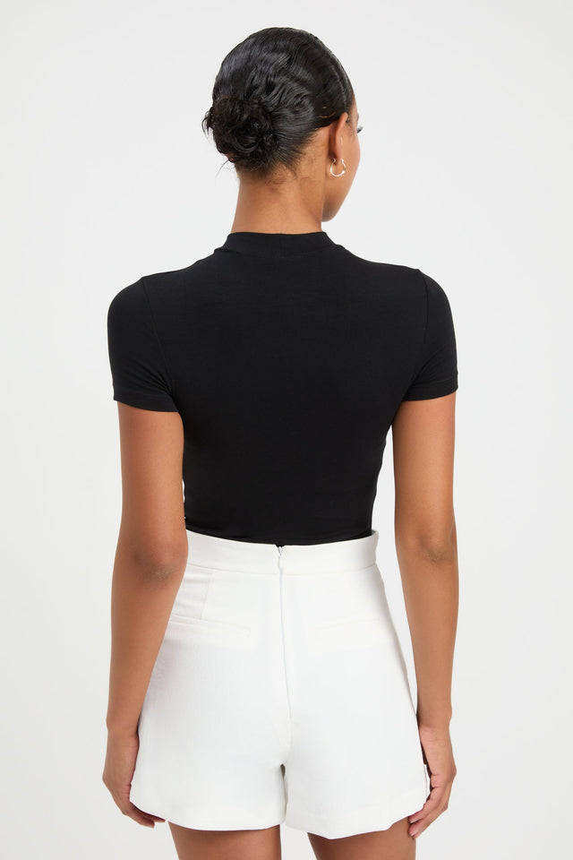 product Tessa Bodysuit Kookai High-neck Fitted black womens-tees 
