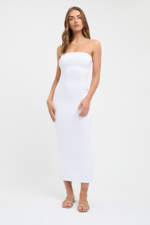 product Matilda Maxi Dress Kookai Straight Midi Fitted Straight white womens-dresses 