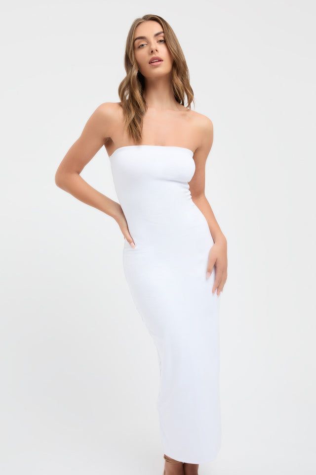 product Matilda Maxi Dress Kookai Straight Midi Fitted Straight white womens-dresses 