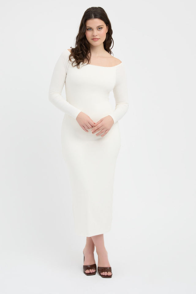 product Ellie Midi Dress Kookai Bodycon Midi Fitted Straight white womens-dresses 