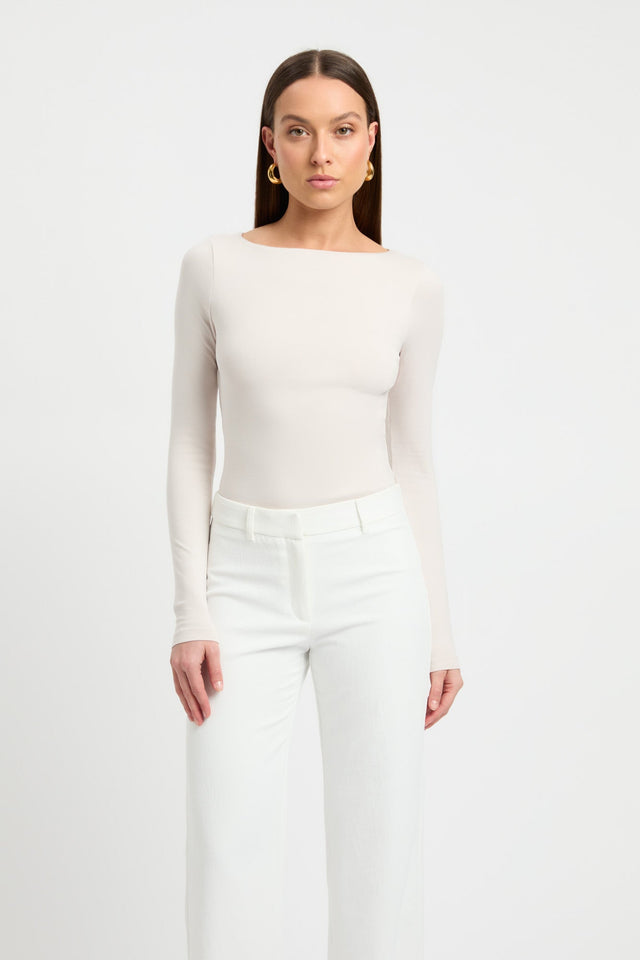 product Jordie Boat Long Sleeve Top Kookai Fitted Squareneck Long sleeve Womens-Blouse 