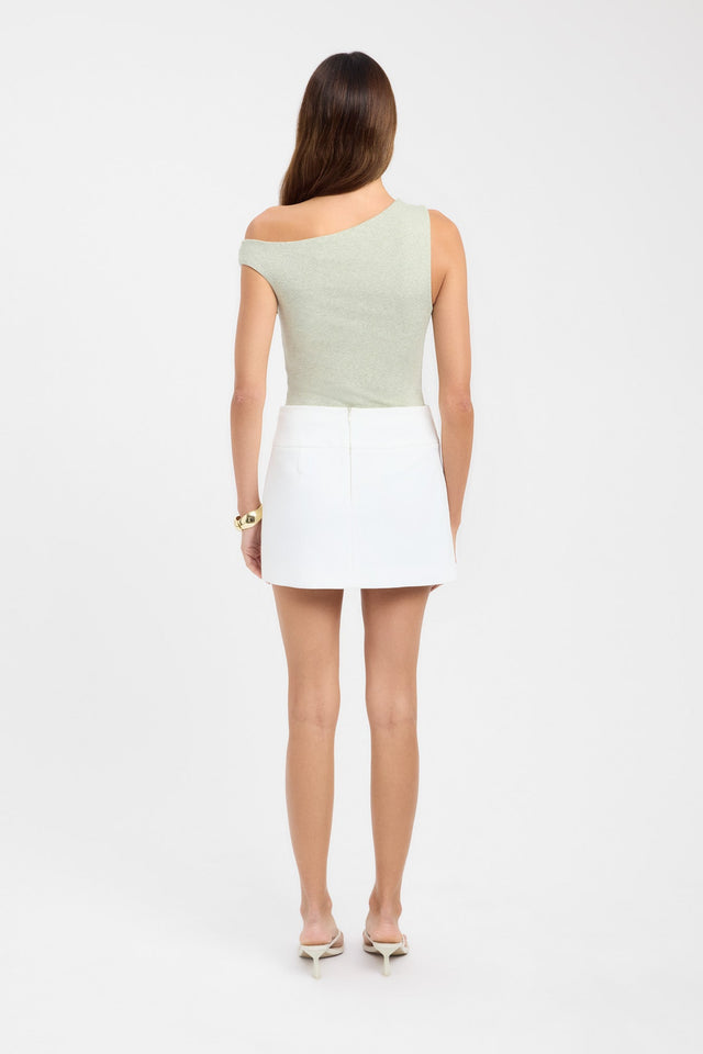 back Greta Top Kookai Fitted Asymmetry Sleeveless Womens-Blouse 