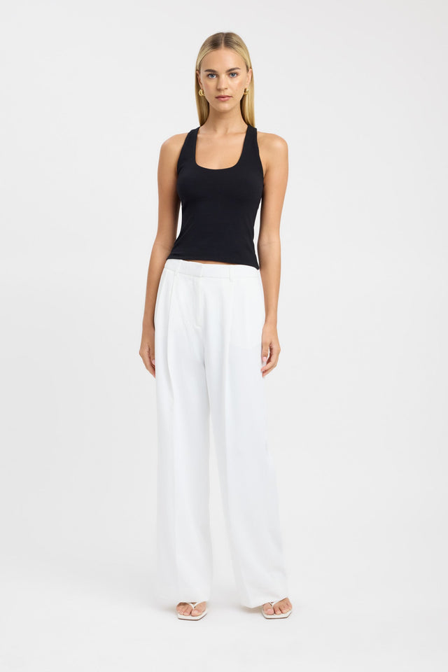 side Lewis Tank Kookai Fitted Scoopneck Sleeveless Womens-Blouse 