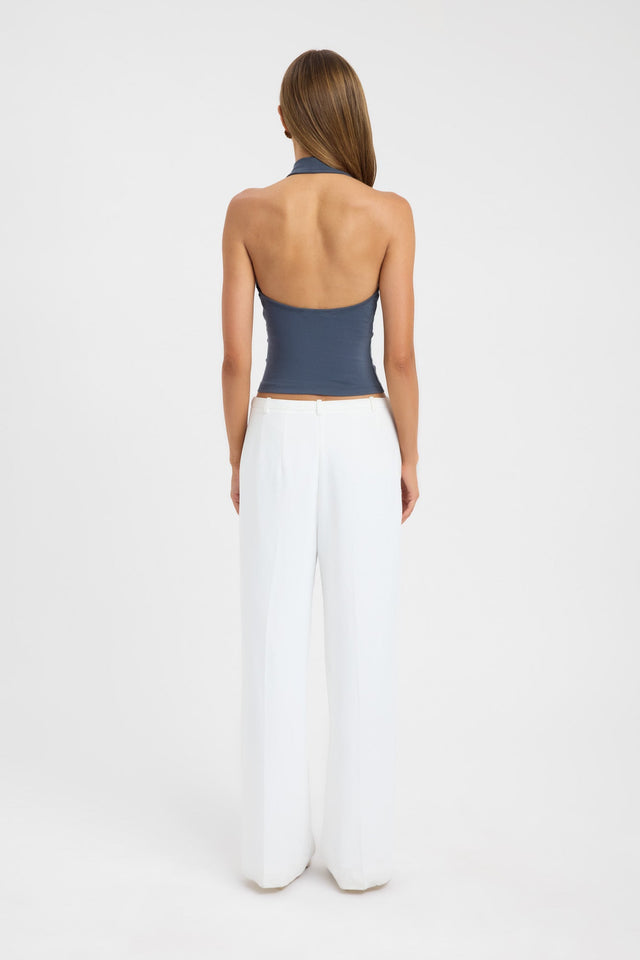 back Kaya Top Kookai Fitted V-neck Sleeveless Womens-Blouse 
