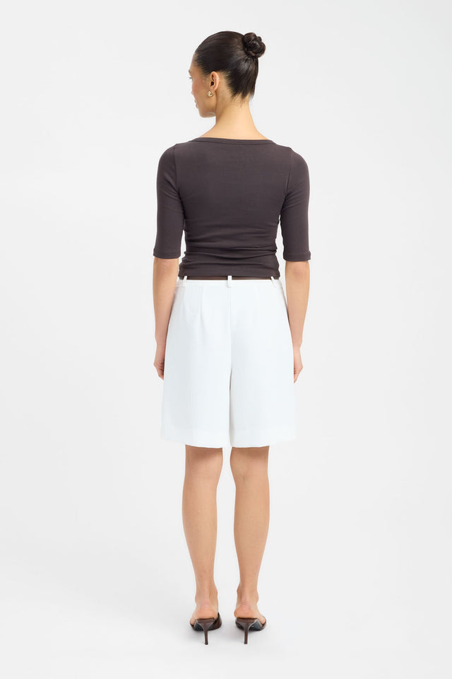Jac Top Kookai Fitted Boatneck Half sleeves Womens-Blouse 