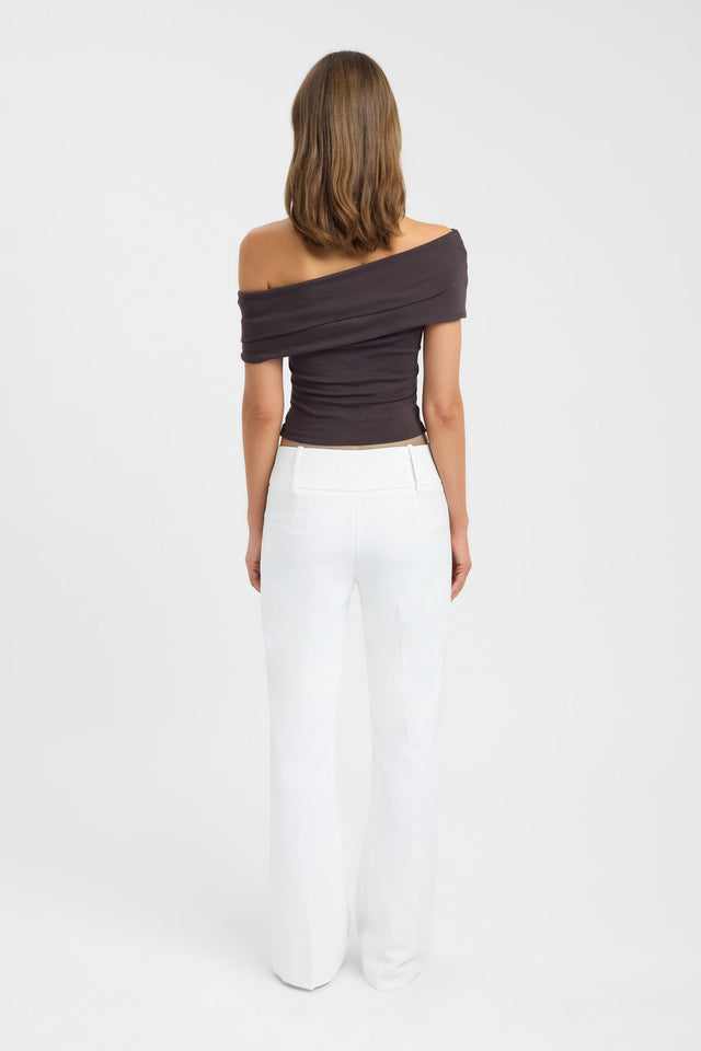 back Tori Top Kookai Fitted Asymmetry Short sleeves Womens-Blouse 
