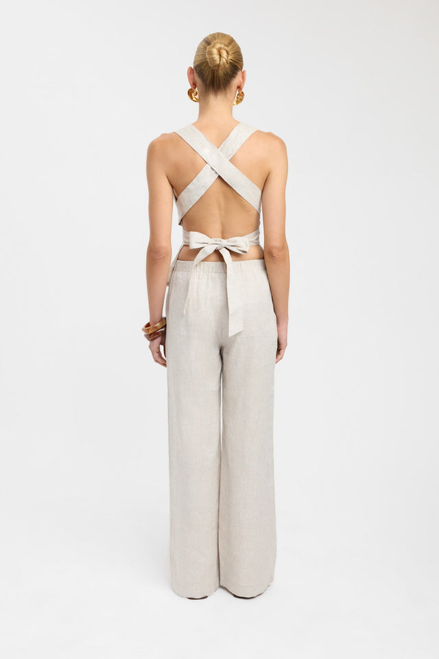 back Tahiti Cross Back Top Kookai Relaxed Roundneck Sleeveless Womens-Blouse 