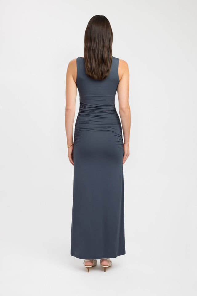 product Alannah Maxi Dress Kookai Bodycon Maxi Fitted Asymmetry dark grey womens-dresses 