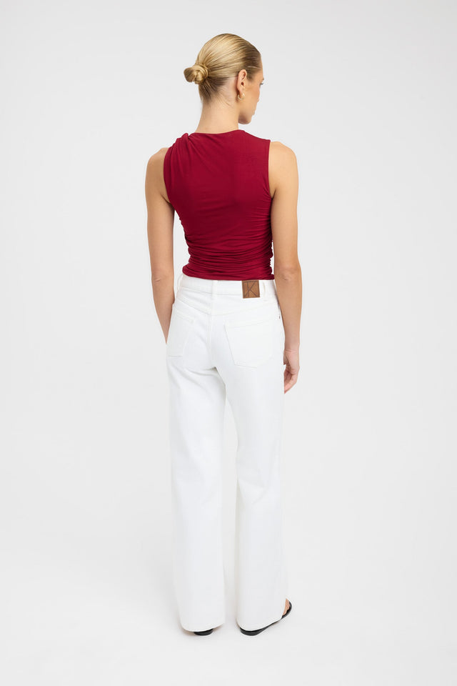 back Ziah Top Kookai Fitted Roundneck Short sleeves Womens-Blouse 