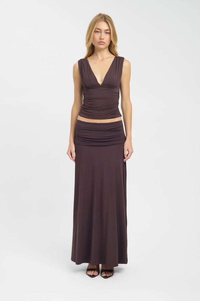 side Arlo Maxi Skirt Kookai Straight Maxi womens-skirts 