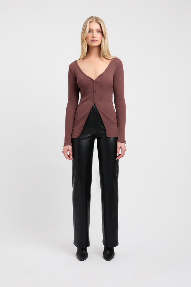 product Denver Merino Wool Top Kookai Fitted Roundneck Long sleeve Womens-Blouse 