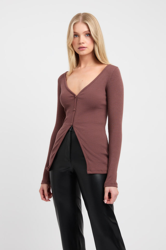 product Denver Merino Wool Top Kookai Fitted Roundneck Long sleeve Womens-Blouse 