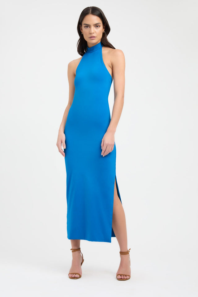 product Archer Midi Dress Kookai Bodycon Midi Fitted Highneck blue womens-dresses 