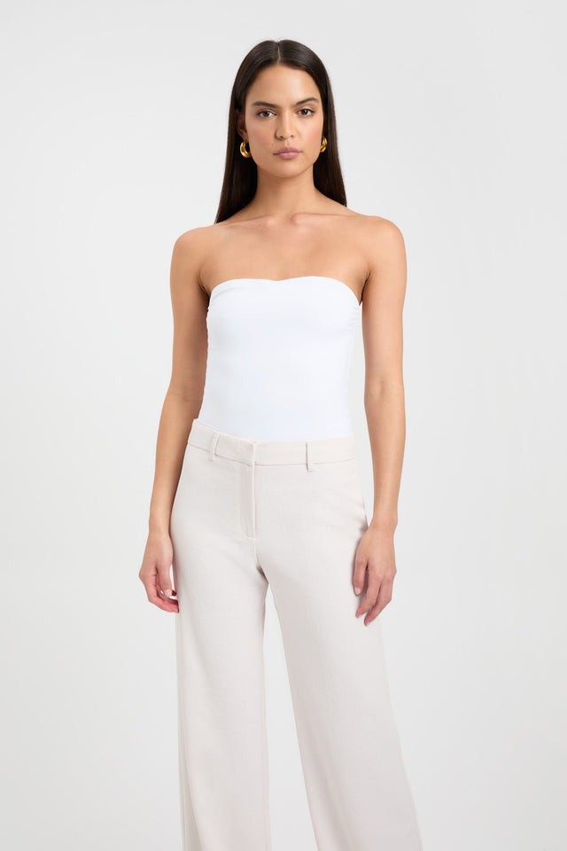 front Vita Strapless Top Kookai Fitted Straight Sleeveless Womens-Blouse 