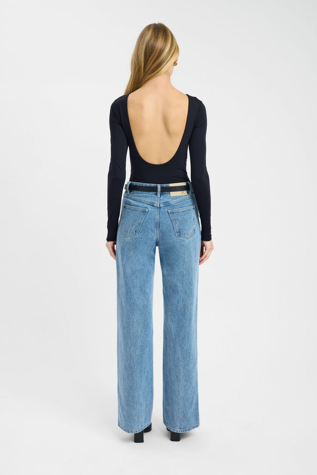 back Amari Long Sleeve Bodysuit Kookai Boat neck womens-bodysuit 