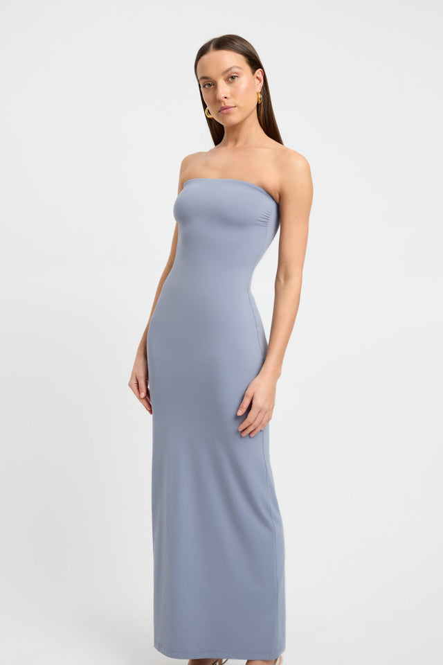 product Sierra Strapless Dress Kookai Bodycon Maxi Fitted Straight light grey womens-dresses 
