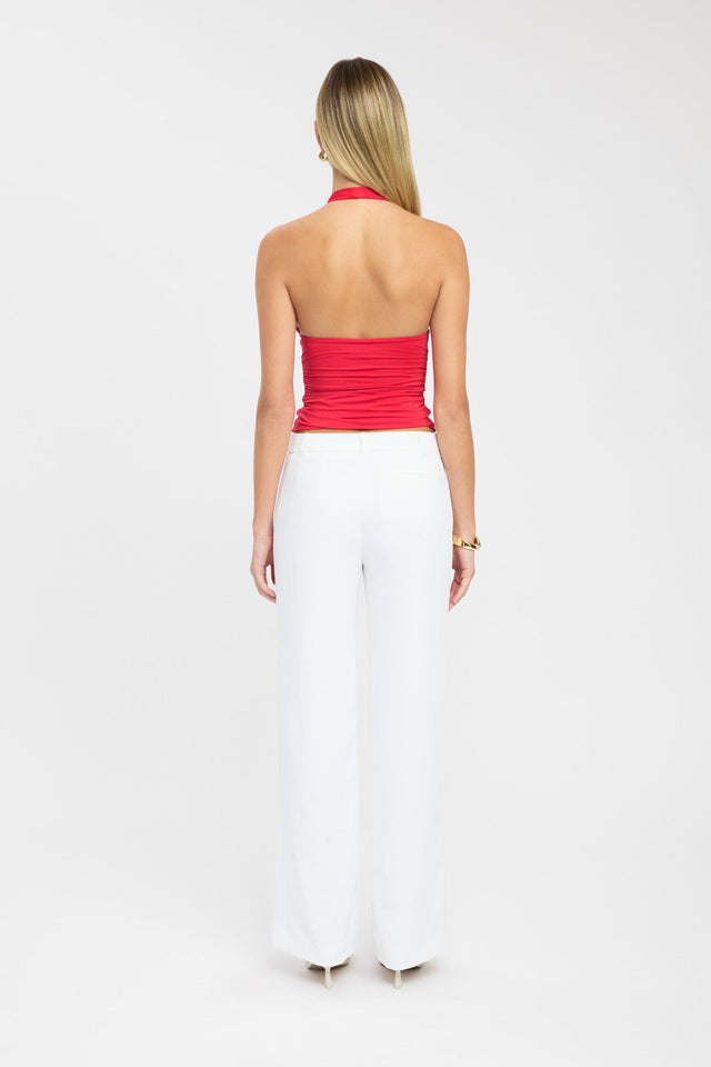 back Florence Top Kookai Fitted Plungeneck Sleeveless Womens-Blouse 