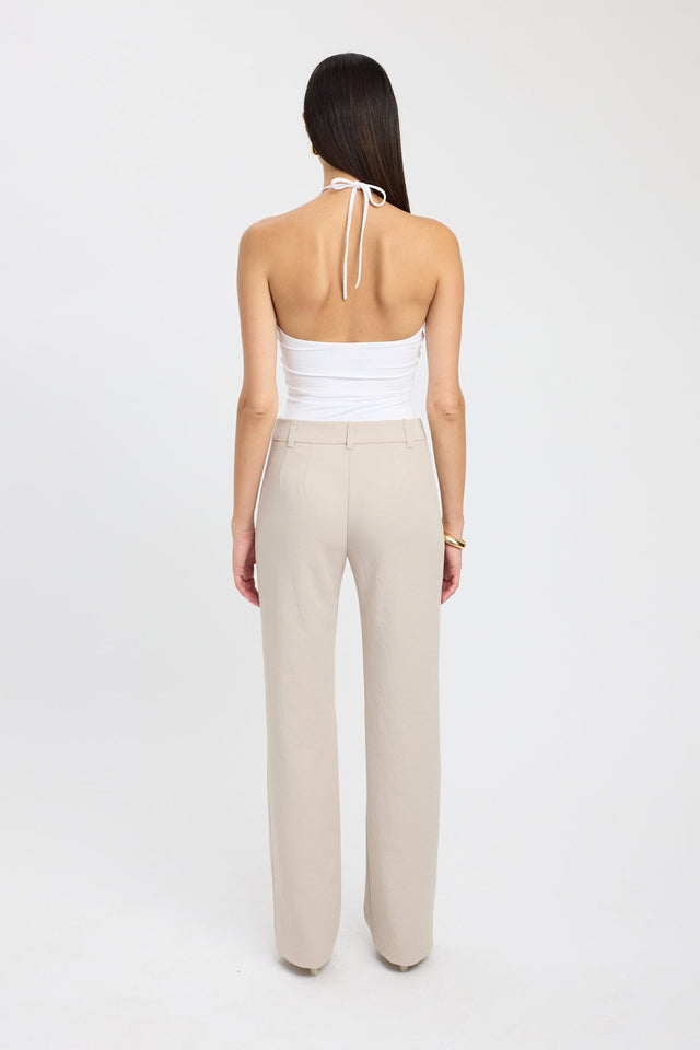 back Marissa Top Kookai Fitted Thin strap Plunge white womens-singlets 