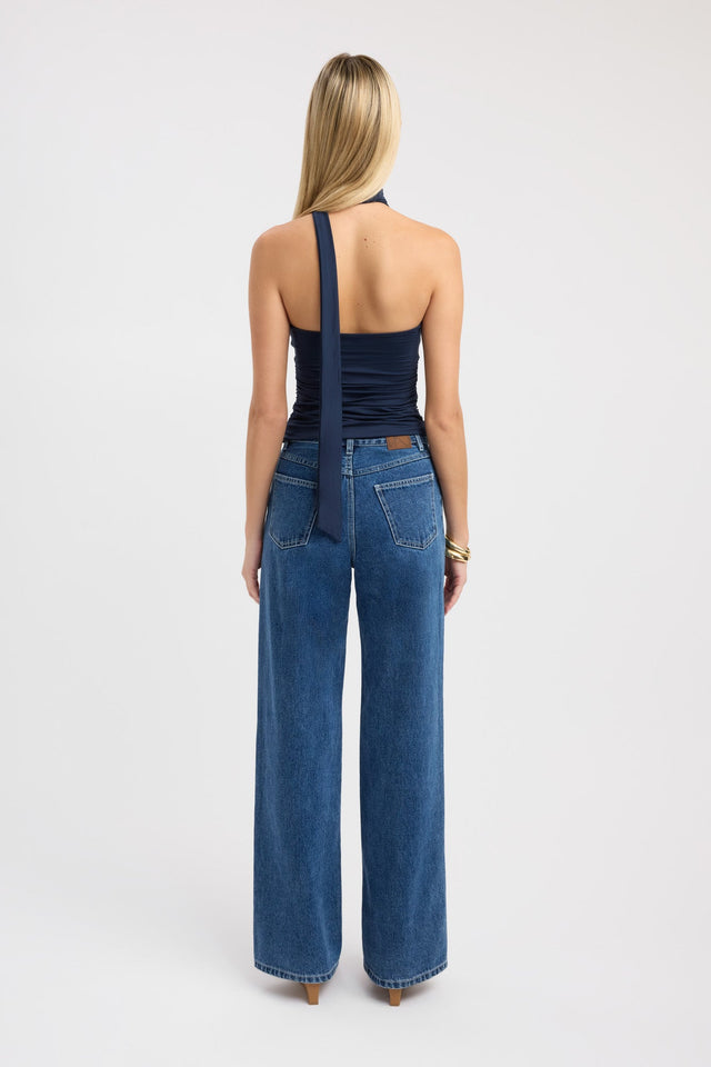 back Demi Top Kookai Fitted Scoopneck Sleeveless Womens-Blouse 