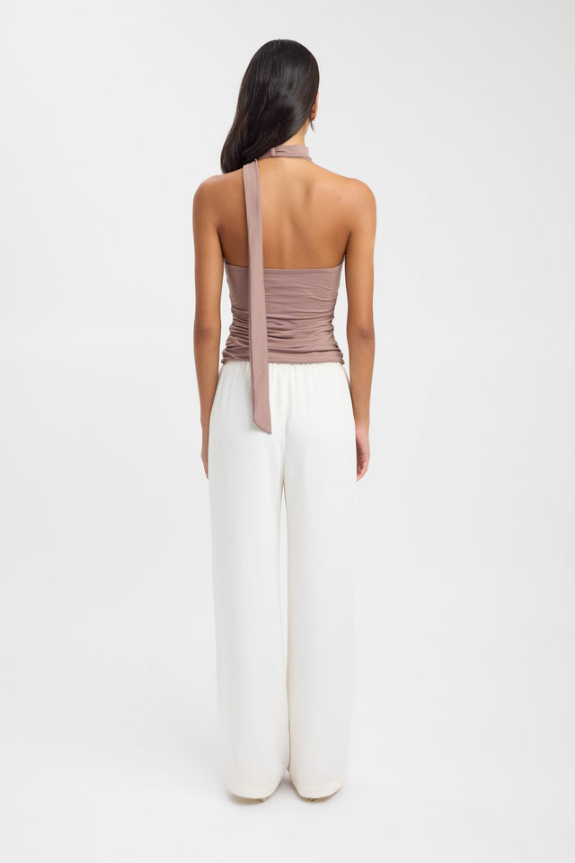 back Demi Top Kookai Relaxed Thin strap Scoop white womens-singlets 