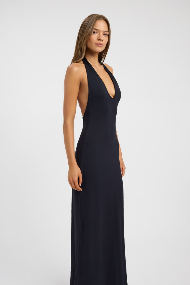side Bianca Maxi Dress Kookai Straight Maxi Fitted Scoopneck womens-dresses 
