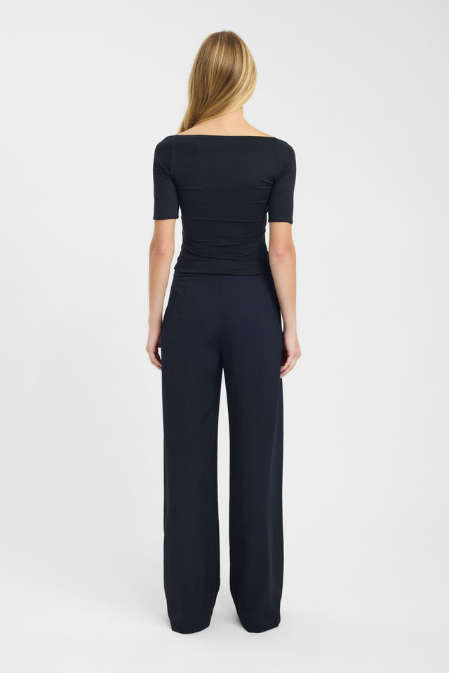 back Kaia Top Kookai Fitted Scoopneck Half sleeves Womens-Blouse 