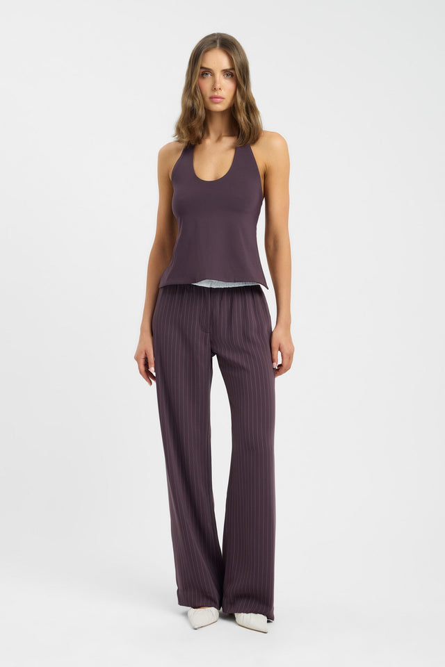front Tay Top Kookai Fitted Scoopneck Sleeveless Womens-Blouse 