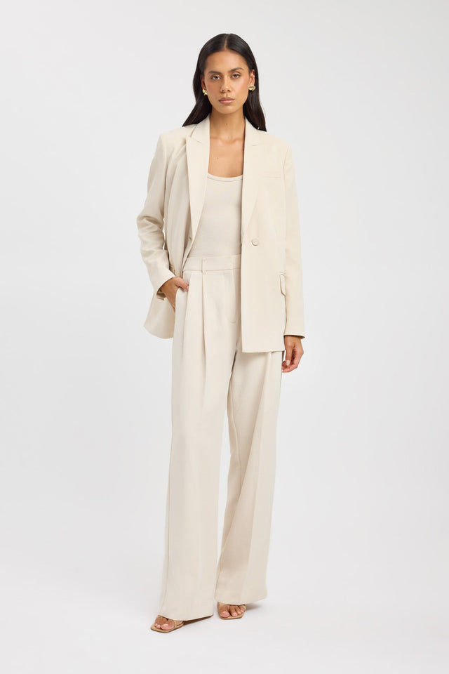 Opal Blazer Kookai Long sleeve Blazer Full length brown womens-coats-and-jackets 