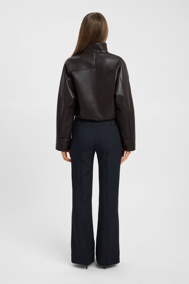 Presenting the Heavy Phoenix Funnel Jacket in womens coats and jackets with full sleeves, bomber style, short length, and black colour back