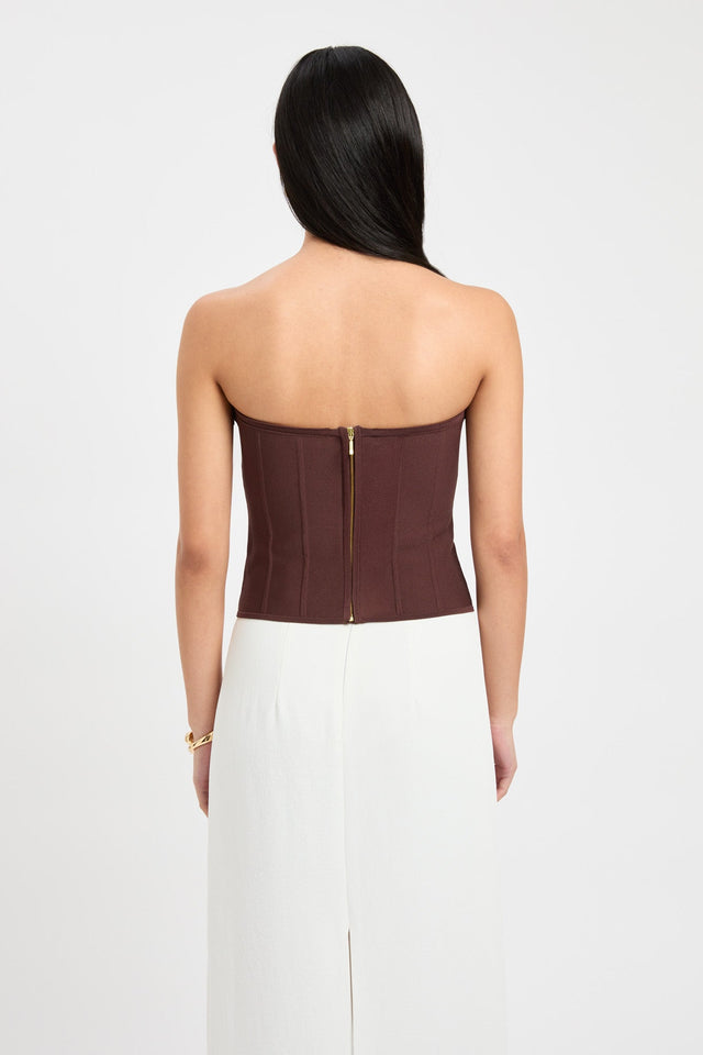 back April Strapless Corset Kookai Fitted Straight Sleeveless Womens-Blouse 