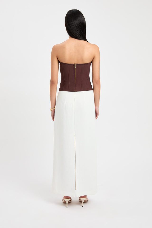 back April Strapless Corset Kookai Fitted Straight Sleeveless Womens-Blouse 