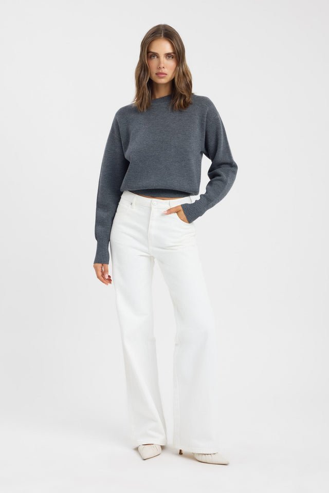 Dalton Crew Jumper Kookai Round neck Relaxed womens-jumpers 