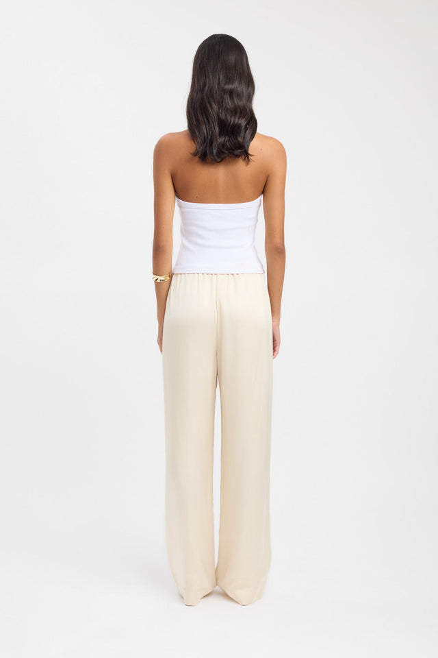 back Monty Gathered Pant Kookai Wide-leg Low-rise brown womens-regular-pants 