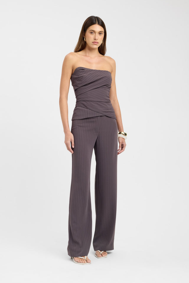 side Oslo Low Rise Pant Kookai relaxed Low-rise brown womens-regular-pants 