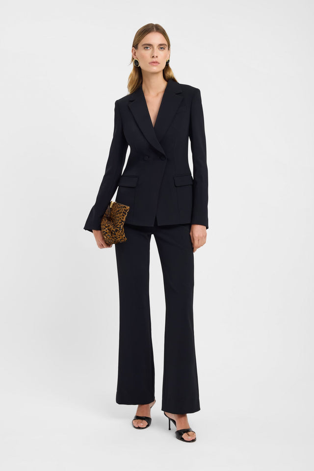 Captured Alto Cinched Blazer in womens coats and jackets with full sleeves and regular length in black detail