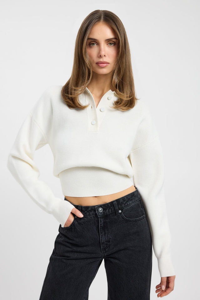 Dalton Long Sleeve Polo Jumper