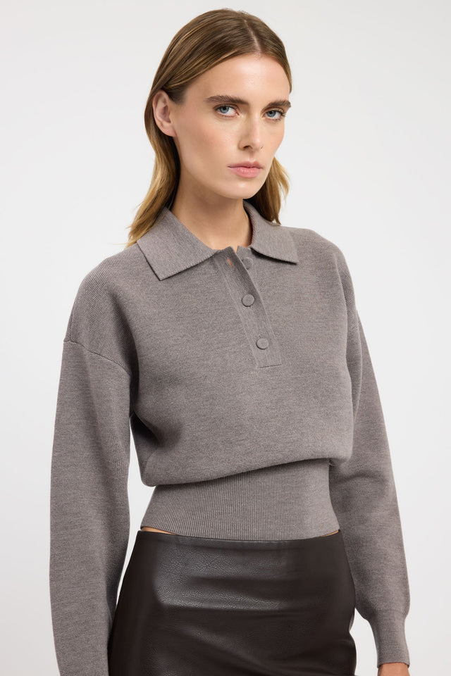 Dalton Long Sleeve Polo Jumper