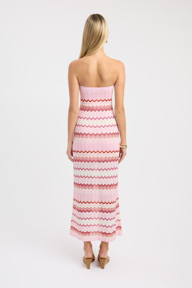 back Eadie Maxi Dress Kookai Straight Midi Fitted Straight brown womens-dresses 