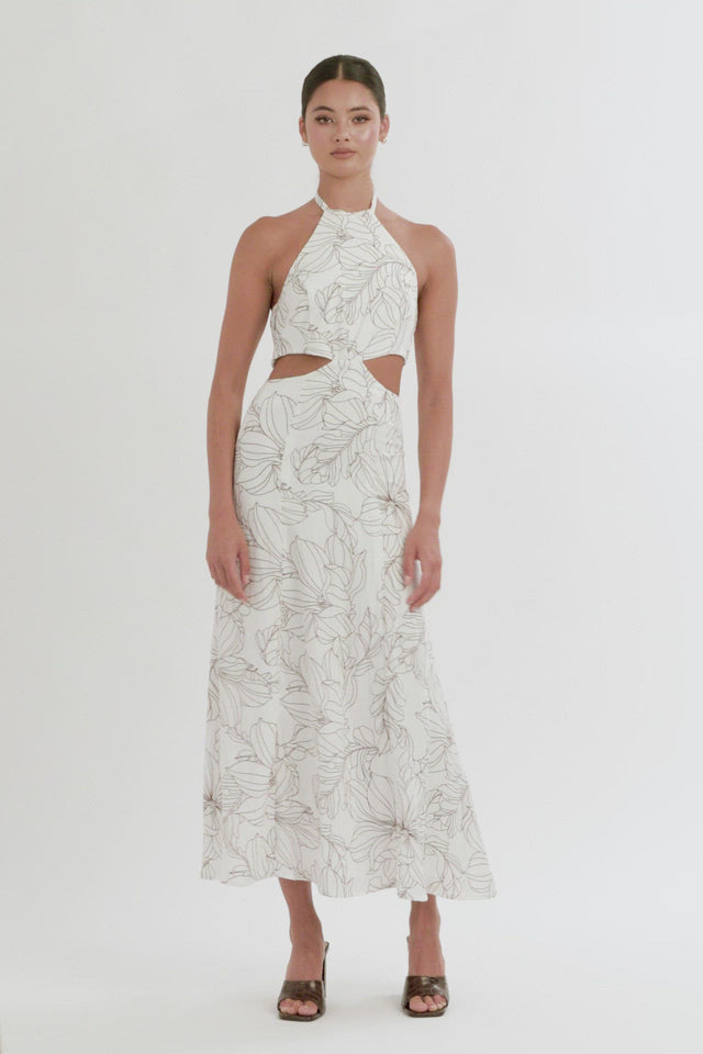 Lyra Cut Out Midi Dress